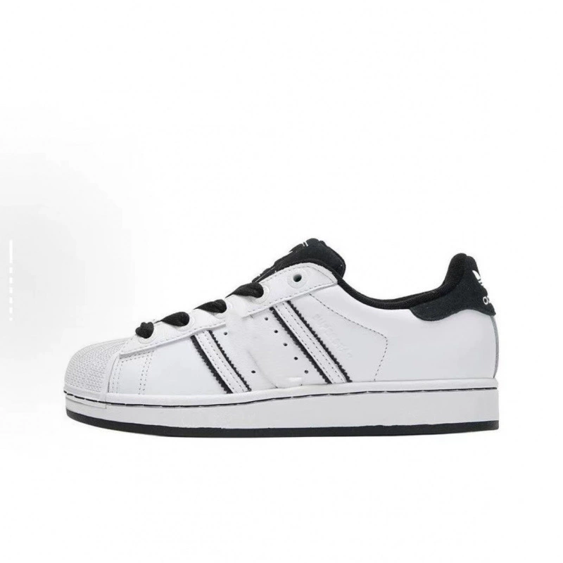 Кроссовки унисекс (Adidas) с пластиковым носком, дышащие, вуличный стиль, чёрно‑белые, 35–45