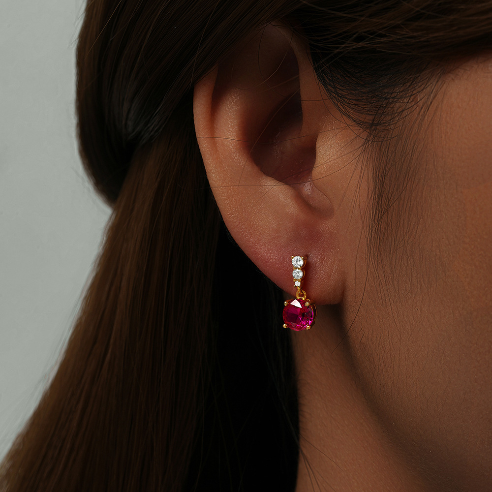 4g Weight 925 Sterling Silver Ear Needle Material Zircon Inlay Material Earrings Classification 1 Pair Quantity Daily Occasion 925 Sterling Silver Material Geometric Pattern Women's Gender Plating, Inlay Design Simple Style Style 1 Pair 925 Sterling Silver Zircon Geometric Earrings 10