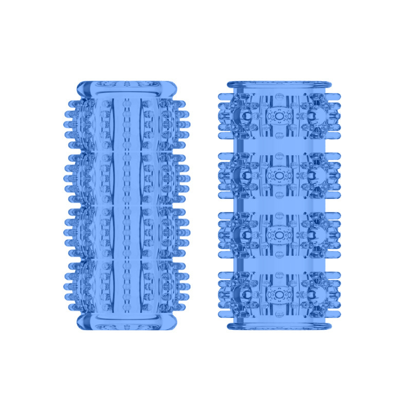 Fancy Lock Ring Series TPE Cock Ring, Slip-on Desensitizing Ring, Blue Mini Style — detail image 28
