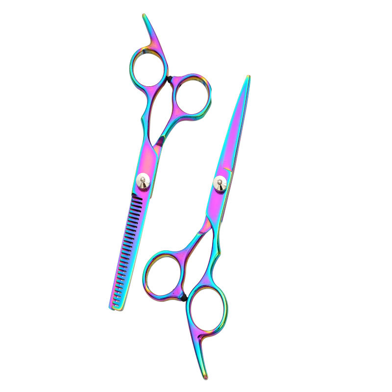 Directo de fábrica de acero inoxidable tijeras de peluquería Liu Hai tijeras planas tijeras de dientes tijeras de adelgazamiento peluquería herramientas de peluquería en casa