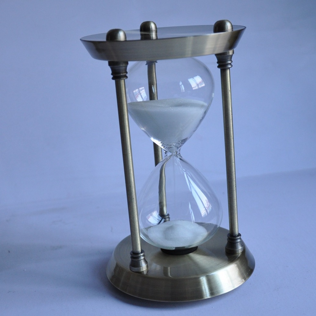 304金属铜架沙漏计时器,30分钟复古不锈钢,企业宣传策划广告礼品|ms