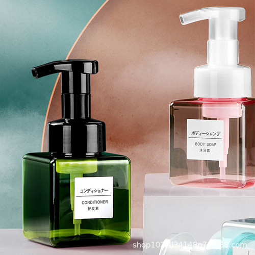 Mousse foaming bottle face wash foam dispenser shower gel shampoo squeeze foam pump refill storage bottle