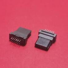 全塑三星MINI12pin公头 夹板式无接地黑胶双排针 USB连接器