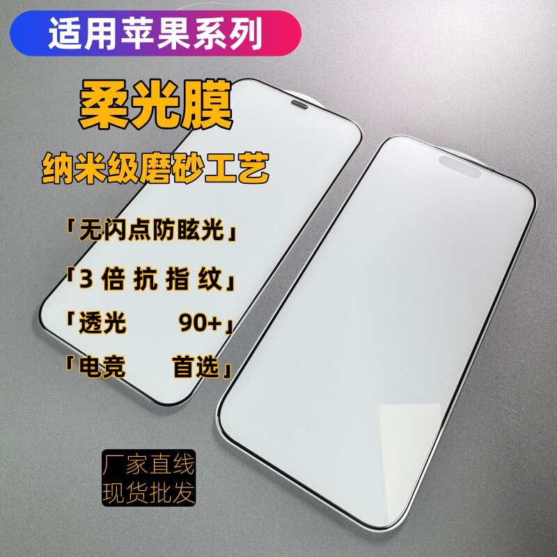 Suitable for Apple 16 Film, 17, 15 Soft Light Film, Non-Flash Matte Film, 14Pro, 13Pro Dustproof Net, 12P Fingerprint-Free