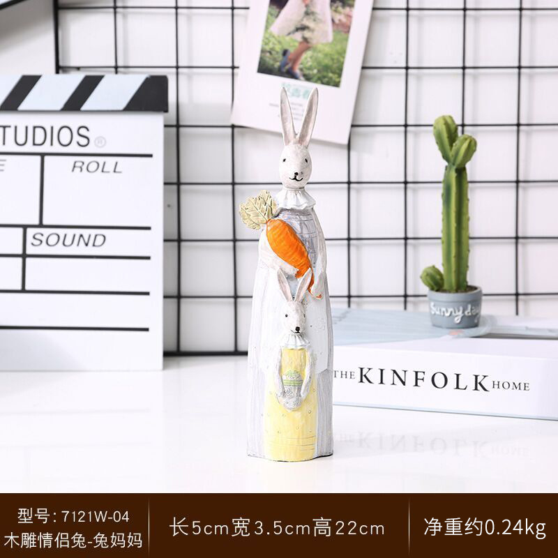 Rabbit Piggy Bank Kidsren's Gift Toy Desktop Resin Ornament Easter Gift Coin Holiday Gift