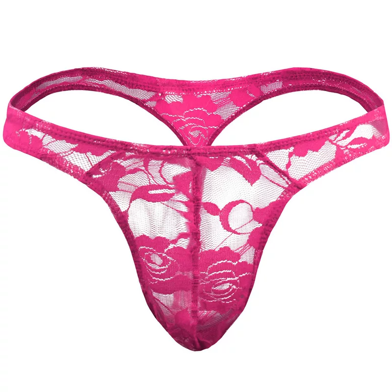 Floral Lace Sexy Thong Underwear with Sheer Mesh, Comfortable Fit, Available in Many Colors For Women