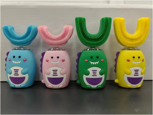 新品子供用歯ブラシU電動電動歯ブラシシリコン新しいスマートUSBタイプ充電Uソフト毛電動歯ブラシ|undefined