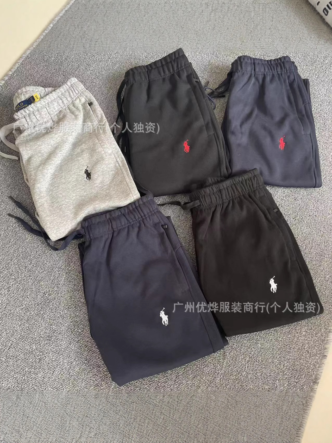 Comercio exterior transfronterizo primavera y otoño nuevos pantalones bordados de pony para hombres y mujeres sueltos pantalones deportivos casuales de moda
