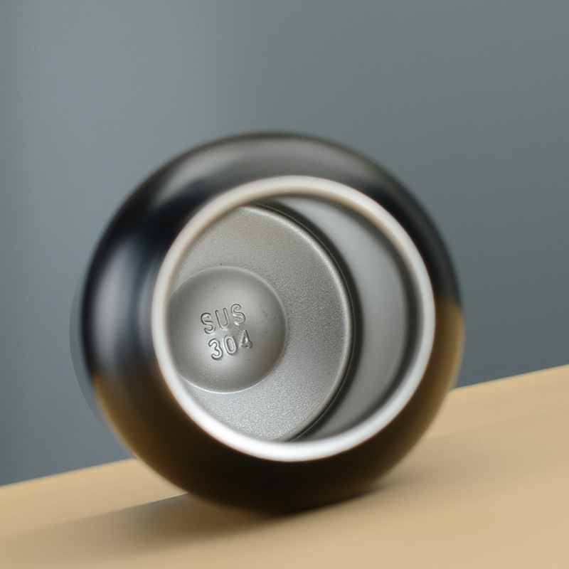 Große Öffnung Sportflasche Mode mit Tragering Doppelschicht Wasserflasche 304 Edelstahl Thermosbecher_voghion.com