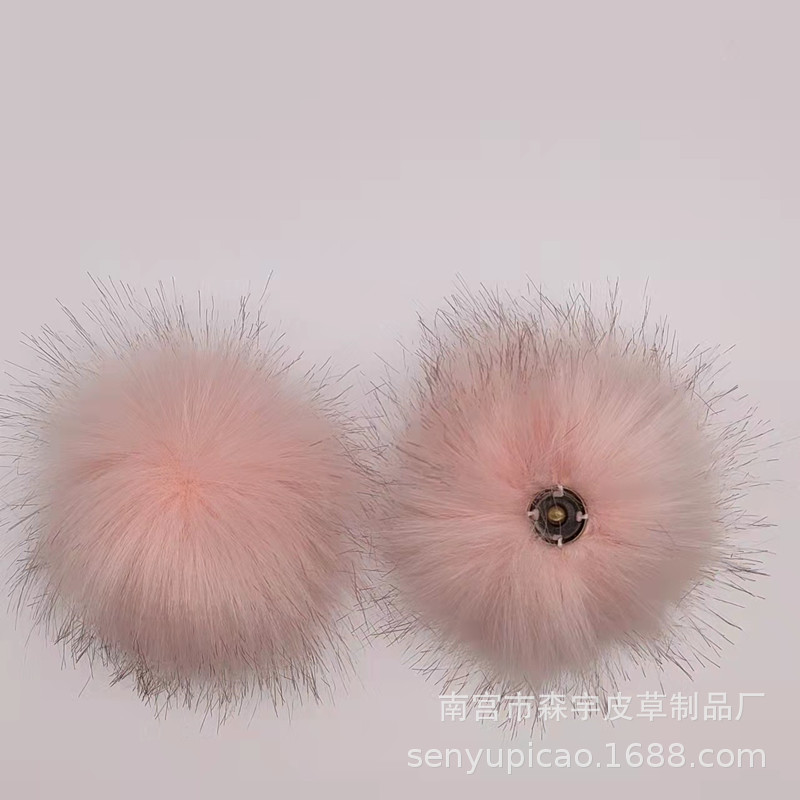 Bola de piel de zorro Bola de piel artificial imitación zorro mapache Bola de piel ropa zapatos y sombreros Accesorios de bola de piel fábrica al por mayor