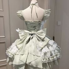 花期之约白绿蝴蝶夏日感超仙礼服小清新公主少女生日短裙Lolita