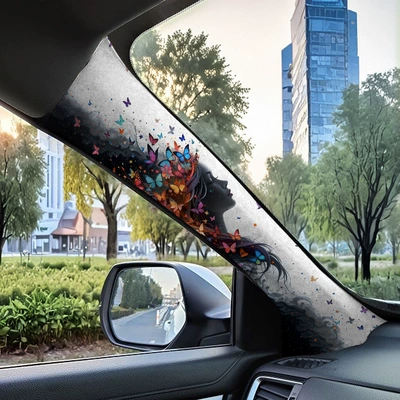 Car interior film Tide Brocade Embroidery Self-adhesive Cloth - butterfly-fairy-pair