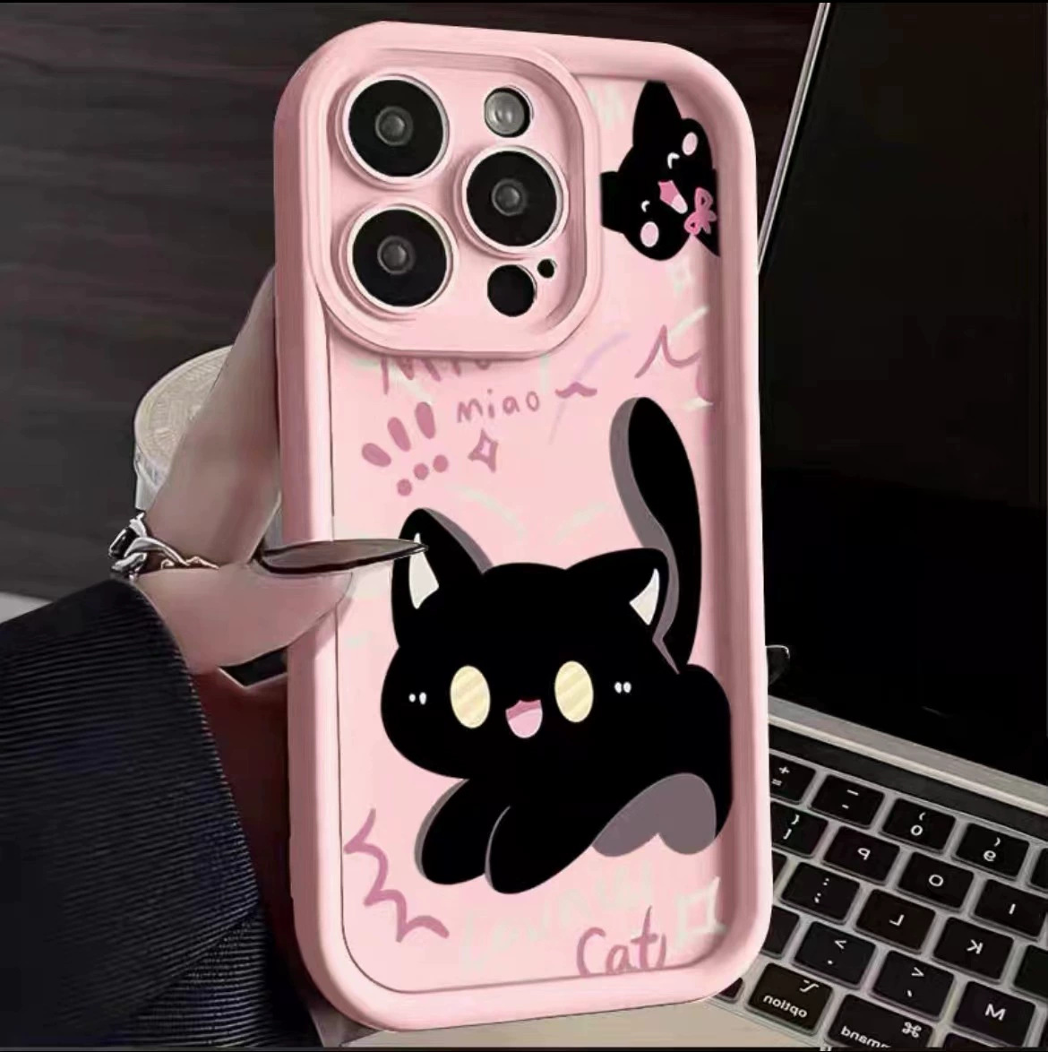 Чехол для телефона (совместимый с Apple) для множества моделей iPhone, милый принт котика, защита от ударов