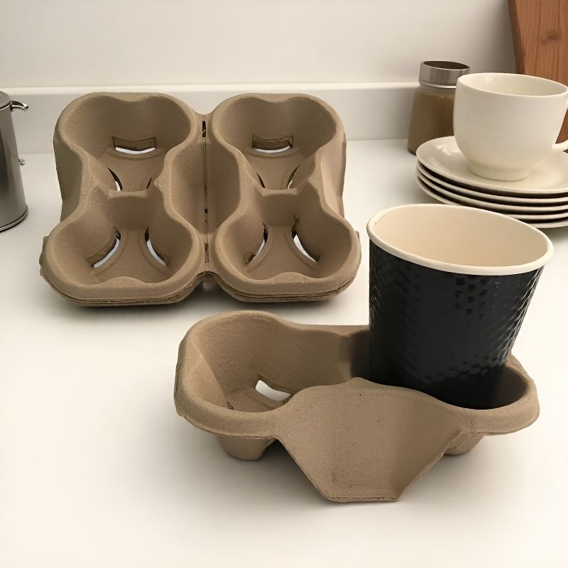 GM4 pulpa desechable desgarrable ecológica cuatro tazas de 8 tazas de té rey varios soporte de tazas dobles desmontables grueso mayorista bajo precio image 3
