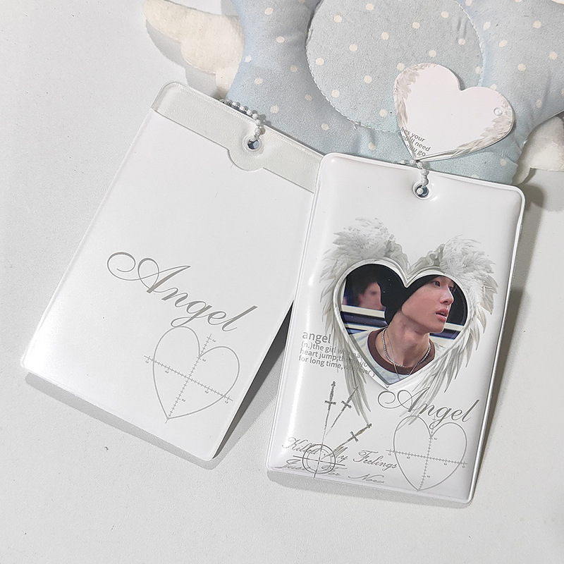 Ins-Style Photo Card Holder Keychain Flat-Top Card Holder 3inch Id Photo Pendant Card Holder Ins-Style Photo Card Holder Keychain Flat-Top Card Holder 3inch Id Photo Pendant Card Holder