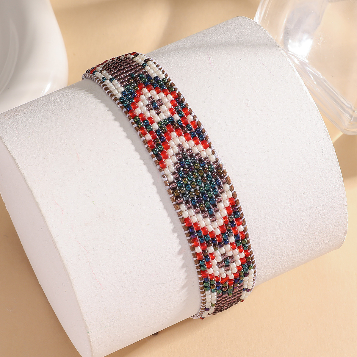 9g Weight Slider Clasp Closure Clasp Closure Type Bracelets Classification cord Chain Material Beaded Chain Chain Type 1 Piece Quantity Daily Occasion Seed Bead, cord Material Rhombus Pattern All Seasons Season Unisex Gender Knitting Design Ethnic Style Style Ethnic Style Rhombus Seed Bead Cord Beaded Chain Slider Clasp Closure String Bracelets Wholesale 22