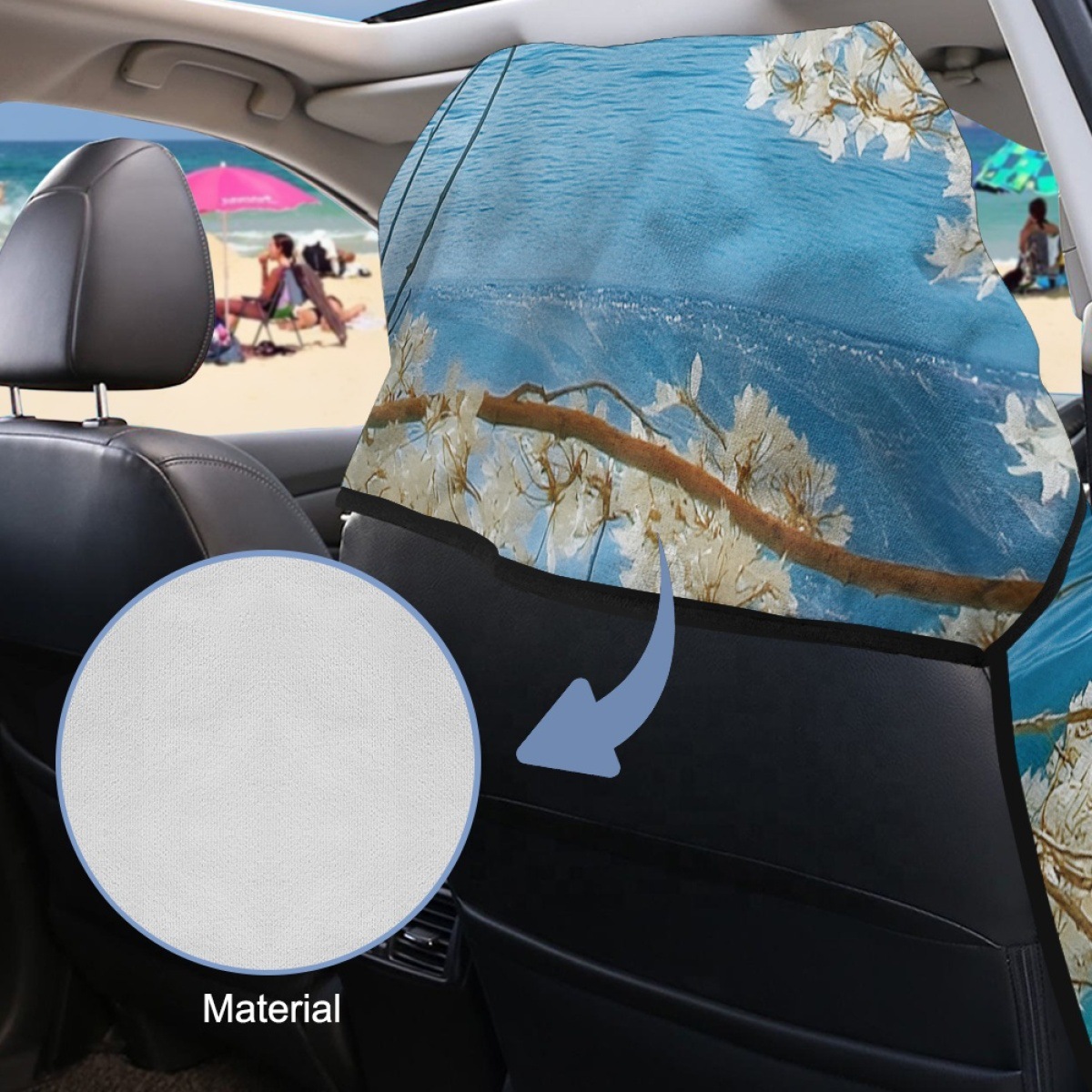 Amazon's new car seat cover, starfish shell beach sports car towel seat cushion cover, universal and available for dropshipping