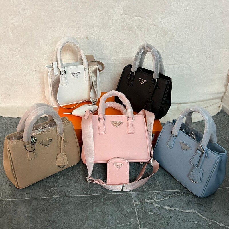 2024 New Model Three-in-One Triangle Logo Killer Bag Handbag with Pendant, Kelly Genuine Leather Women's Bag, Shoulder and Crossbody Bag