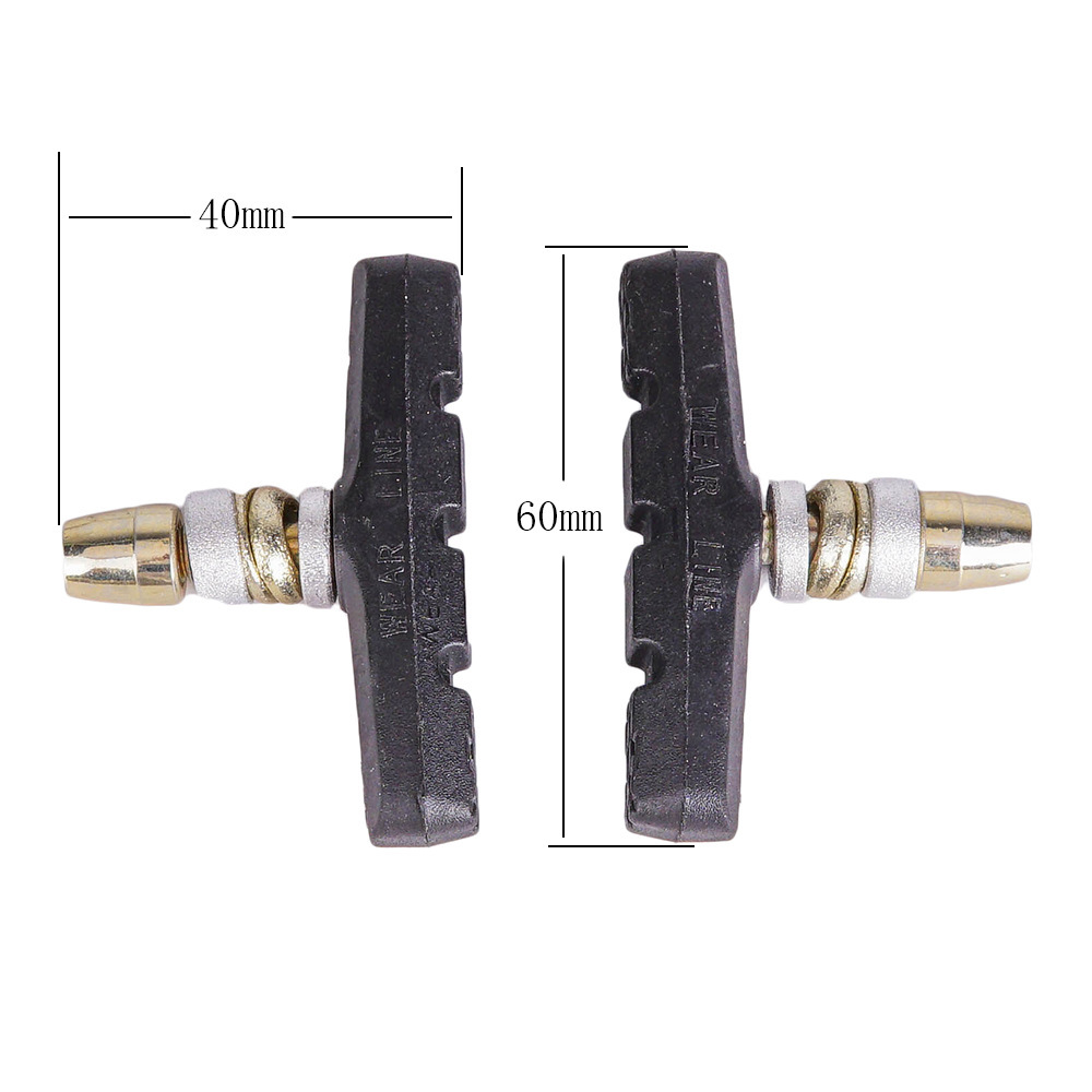 Piel de freno de bicicleta de montaña Piel de freno en V Bloque de freno de bicicleta plegable de carretera Caucho de una pieza sin sonido y resistente al desgaste