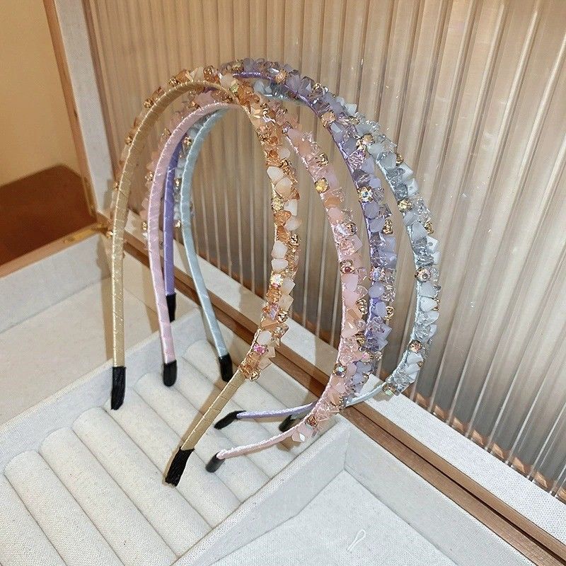 Diamond Crystal headband light luxury style Net Red fashion elegant all-match girl heart personality design hair accessories headband headdress Diamond Crystal headband light luxury style Net Red fashion elegant all-match girl heart personality design hair accessories headband headdress