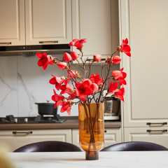 手感仿真花客廳裝飾假花手感仿真木棉花酒店會所園林造景軟裝花藝