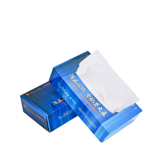 Factory boxed paper custom Bank advertising tissue custom commercial hard box printable logo custom wholesale