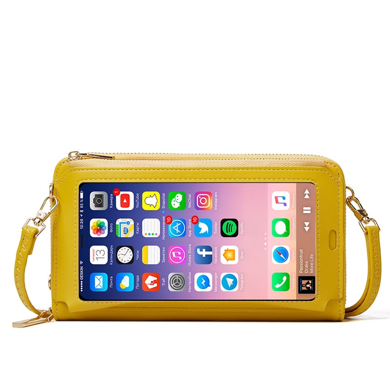 外貿廠家可觸屏手機包單肩斜挎卡包夾女式零錢包橫豎款手拎包N801