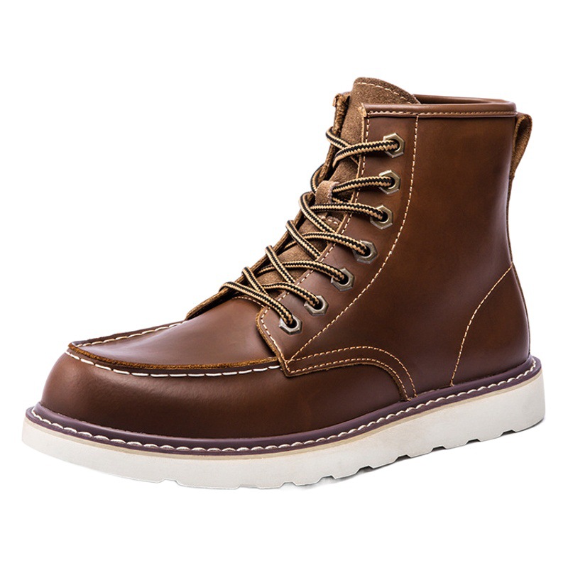 Extra Large Size Men's Shoes 45 Size 46 Spring and Autum Retro Boots Men's Size 47 Size 48 Size 49 Fleece-Lined Work Boots for Men