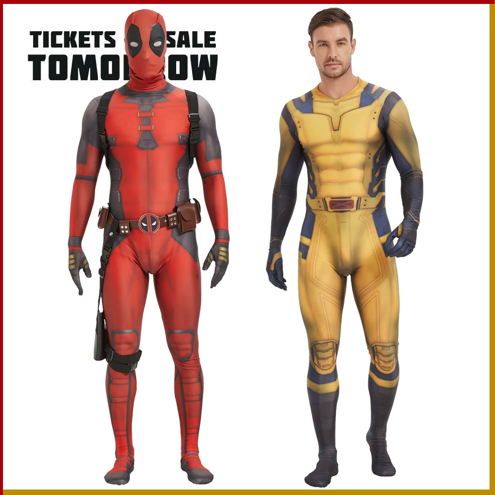 Одежда Дэдпул 3 Росомаха косплей костюм аниме колготки кино Дэдпул колготки