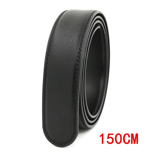 Extra long 150CM large size 140CM men's automatic belt body buckle-free leather belt strip cross-border