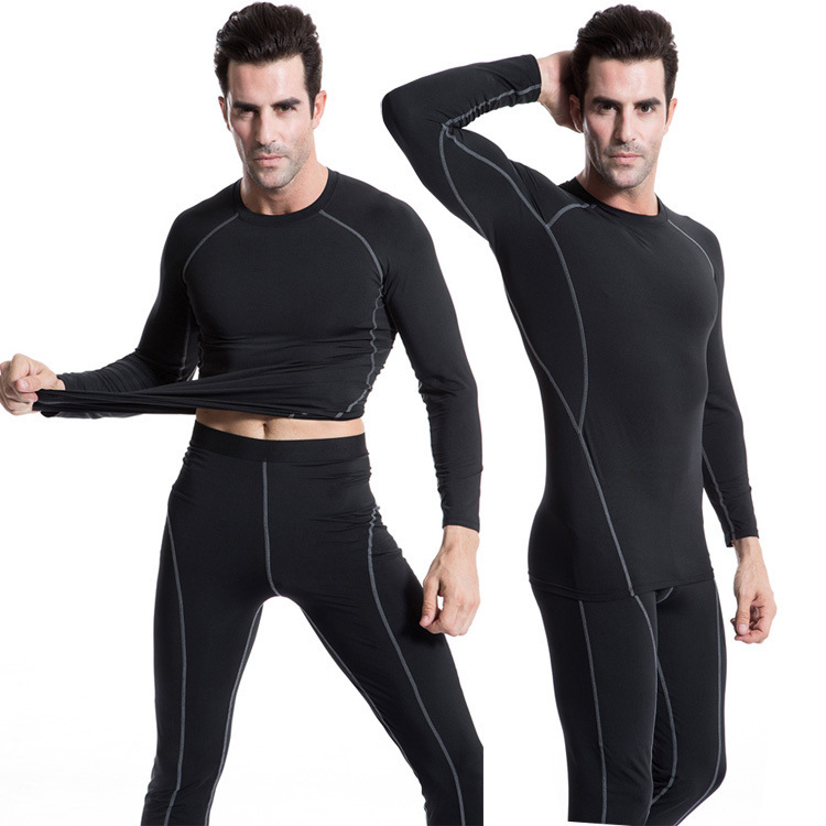 Sports elastic T-shirt for gym, quick dry long-sleeve, tight, for running 3