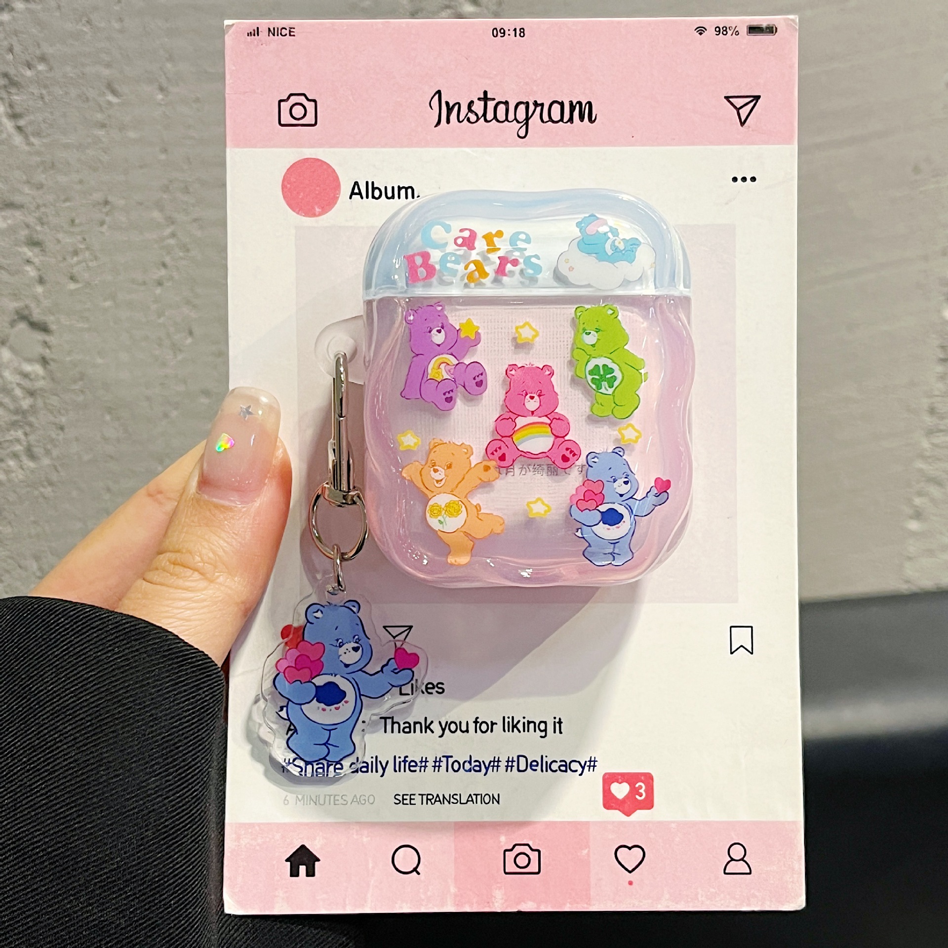Cubierta de auriculares IMD Rainbow Bear para AirPods Pro Cubierta de auriculares Bluetooth AirPods3 / 4 generación a prueba de caídas