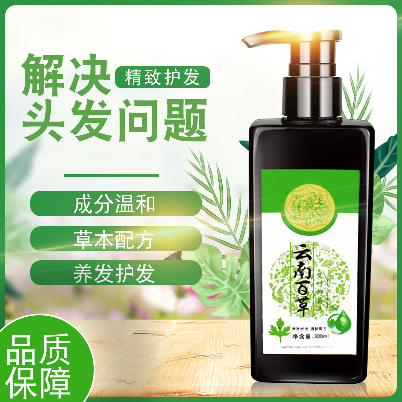 新品艾葉洗髮水 艾草萃取滋潤柔順清爽控油去屑洗髮乳沐浴露艾草