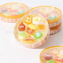 批发食品友芙披萨热狗薯条汽水冰淇淋造型软糖啫喱糖休闲糖果零食