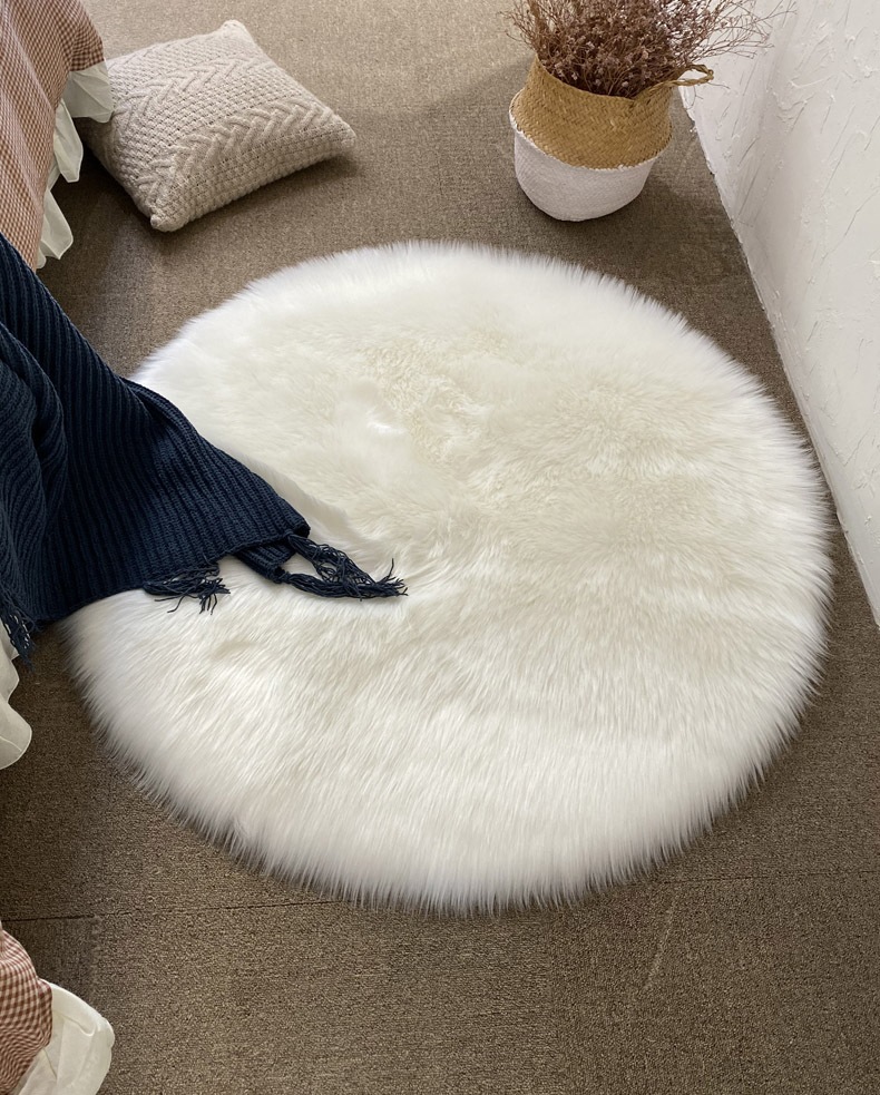Round Footrest Mat, Bedroom Entry Carpet, Living Room Light Luxury Chinese Door Mat, Entryway Carpet, Bedroom Full Floor Carpet, Coffee Table