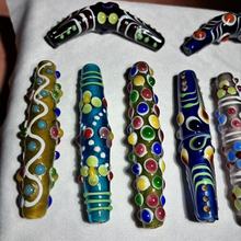 手工弯管文玩饰品手作美珠高古蜻蜓眼睛老琉璃佛珠DIY大勒子