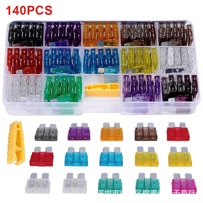 140Pcs-Blade-Fuses-Durable-Aut