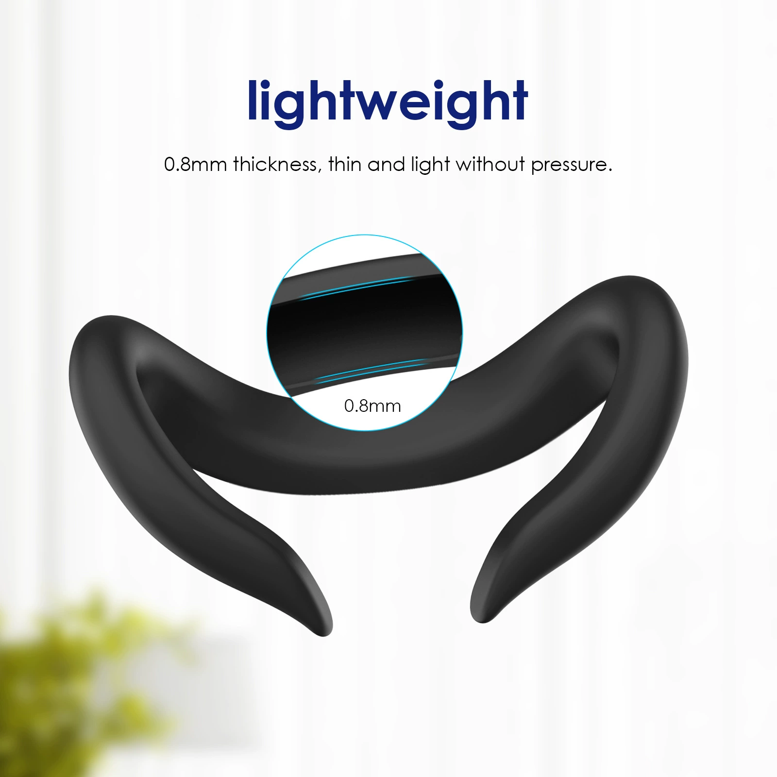 Compatible silicone sleep mask, changeable protective case, rubber sleeve with accessories, protects against sweat