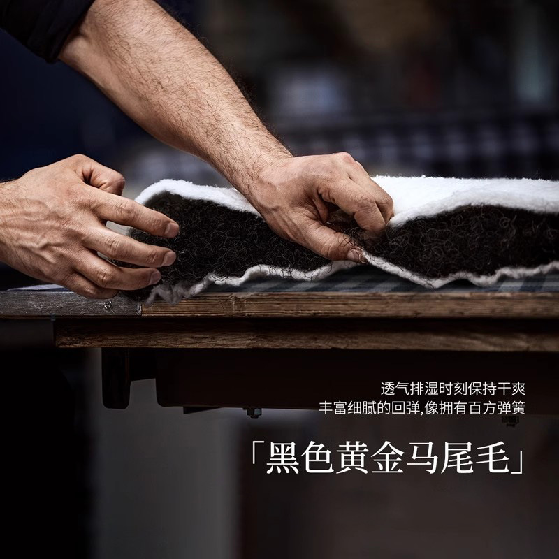 纯手工床垫马尾毛轻奢五星级酒店护脊独立弹簧家用高端无胶席梦思|undefined