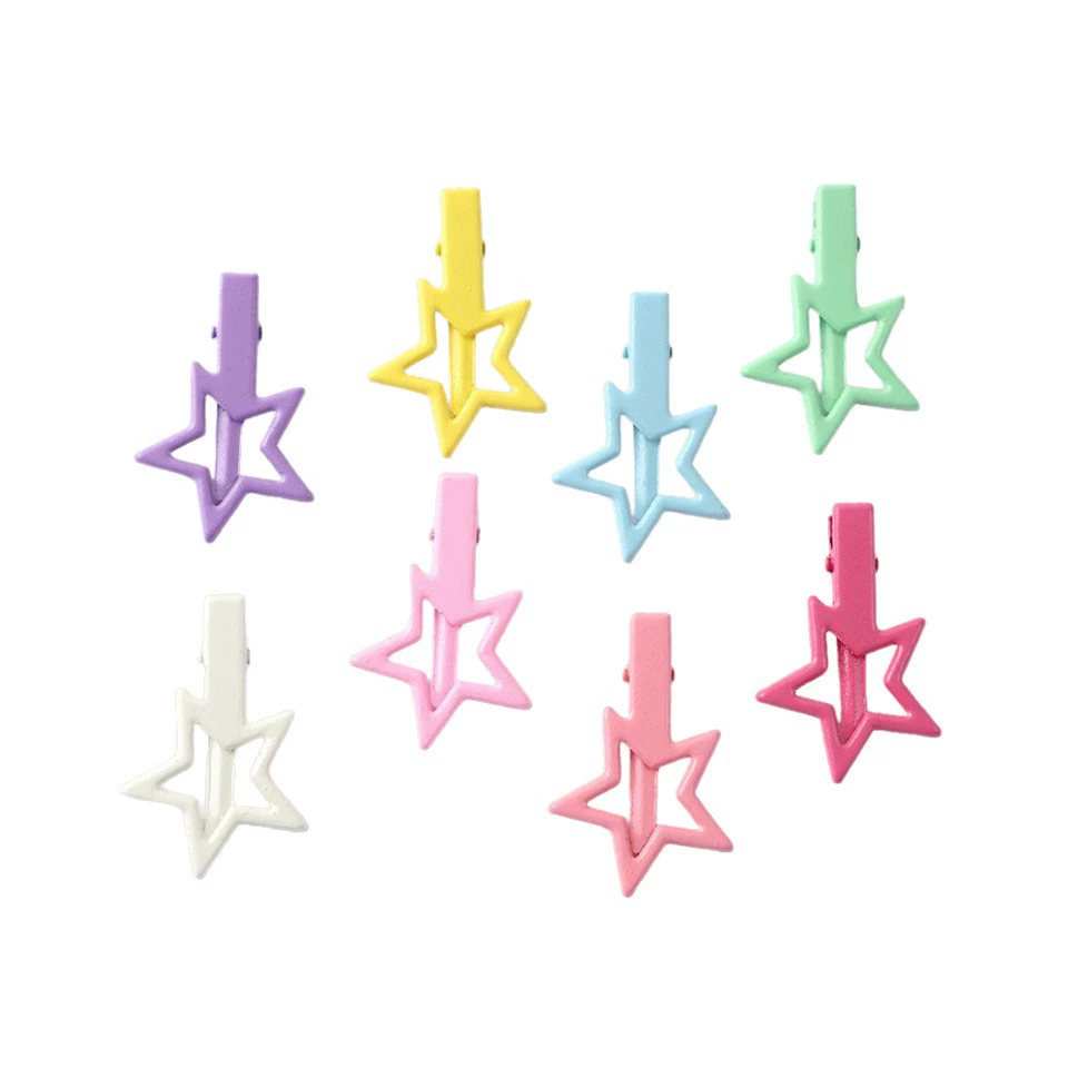 Звёздная серия металлических заколок для волос цвета леденца, милый женский стиль, боковая сломанная заколка, Y2K утка-поднос, заколка для волос оптовая