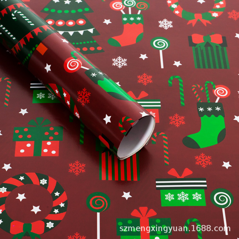 Papel para Envolver Regalos de Navidad de 80g de Papel Impreso, Decorativo para Decoración Navideña y Manualidades DIY