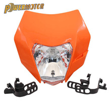 越野摩托车配件大灯改装波速尔鬼脸大灯KTM XC-W EXC前照大灯总成