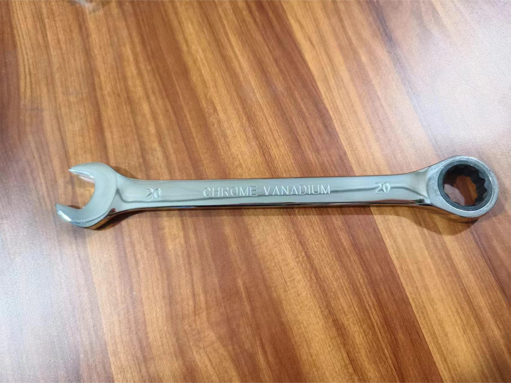 Llave de trinquete rápida de grado industrial, acero puro forjado, antioxidante, galvanizado, brillante, llave de doble propósito de 72 dientes, acero al cromo vanadio