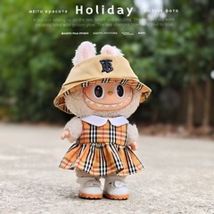 仅娃衣】一二三代钥匙扣labubu衣服挂件拉布布娃衣伦敦午后情侣装
