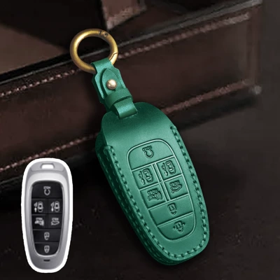 Car key bag | case buckle - green-7-keys