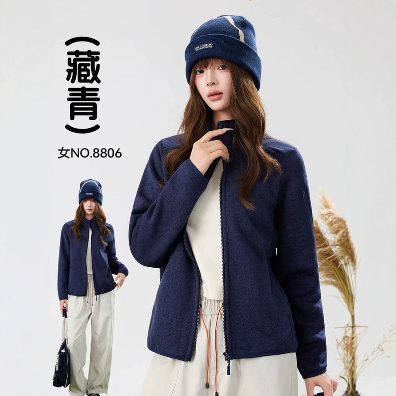 Women's long-pile fleece jacket, 2026 autumn and winter new model, fleece, same style as famous brands, stand-up collar, outdoor sports cardigan jacket Women's long-pile fleece jacket, 2026 autumn and winter new model, fleece, same style as famous brands, stand-up collar, outdoor sports cardigan jacket