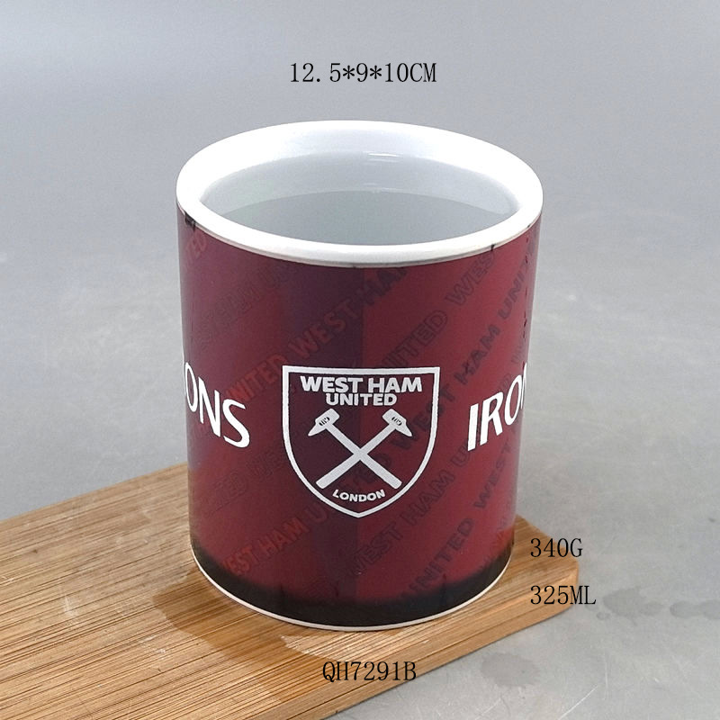 Taza de cerámica minimalista transfronteriza letras inglesas clásicas, temperatura, decoloración, antiescaldado, taza de cerámica con asa para oficina