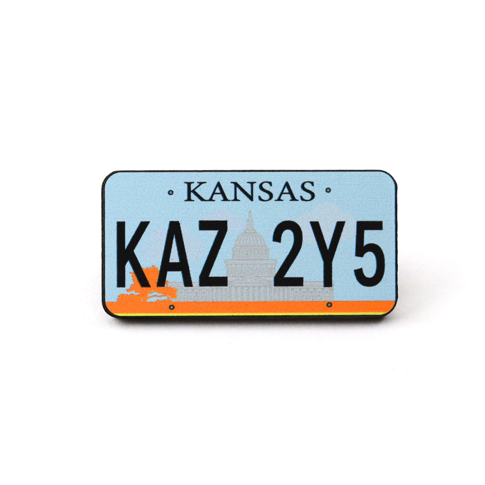 2026 New Simple Style Brooch Geometric License Plate Enamel Badge TV Series Merchandise Fan Gift Collectible