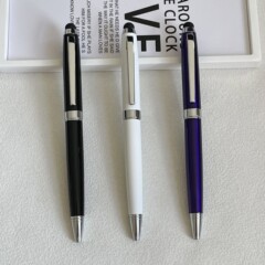 跨境热销旋转金属圆珠笔中油笔多功能电容触屏笔商务广告礼品笔