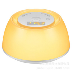 USBプラグイン電気寝室デスクトップRGBカラフルタッチ雰囲気ライト覚醒ランプデジタル目覚まし時計ベッドの雰囲気ライト